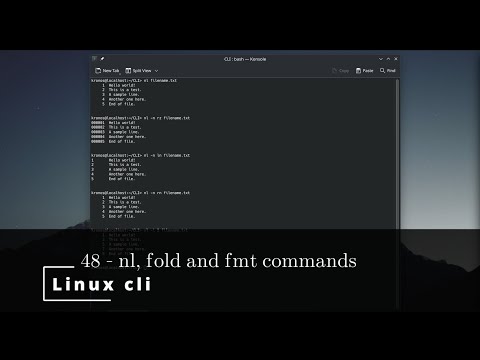 Linux CLI 48 🐧 nl, fold and fmt commands