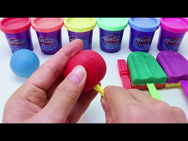 making 3 ice cream out of play doh