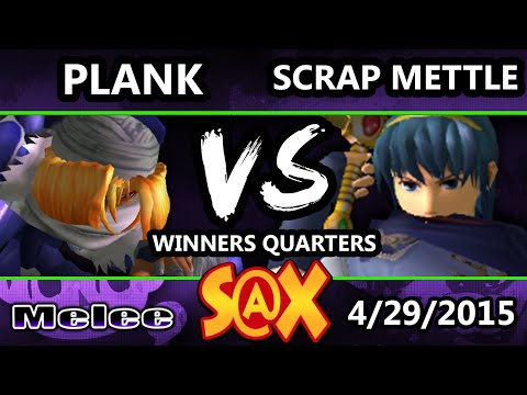 S@X - Plank (Marth, Sheik) Vs. Scrap Mettle (Marth) SSBM Winners Quarters - Smash Mele