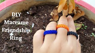 DIY Macrame Friendship Ring / Square Knot / Ring @