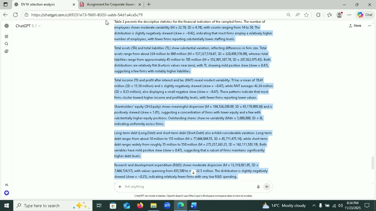Assignment Data Analysis Interpretation guide
