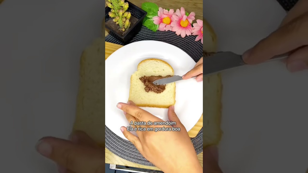 ✨Pão com banana e pasta de amendoim #shorts #curiosidades #pastadeamendoim
