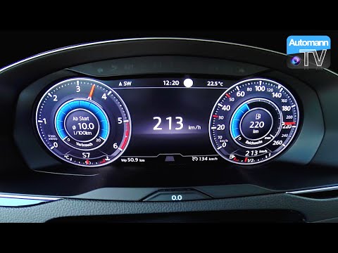 2017 Passat Alltrack BiTDI (240hp) - 0-222 km/h acceleration (60FPS)