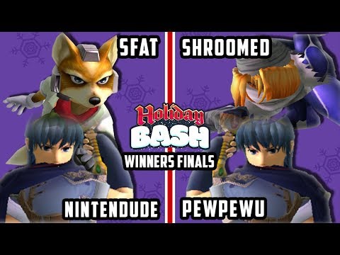 Holiday Bash SSBM - IMT | Shroomed & CLG.PewPewU VS CLG.SFAT & Nintendude - Melee Teams WF