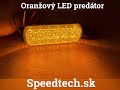 Výstražné LED svetlo 12/24V - oranžové 12xLED ECE R10 (136x56x25mm) - Video Youtube