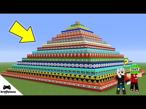 MİNECRAFT 40 FARKLI TNT PİRAMİTİ PATLATIRSAK NE OLUR?