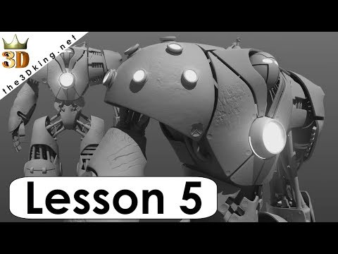 Creating a robot in Maya and ZBrush 5/53 - Finalizing our base character - Maya and ZBrush Course