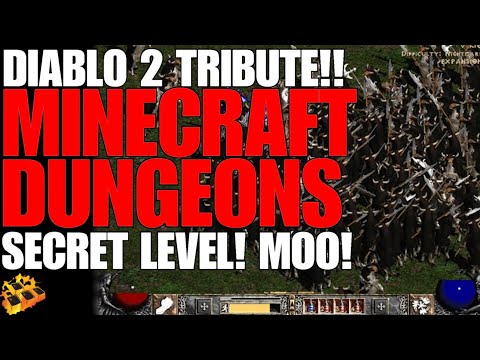 EPIC Secret Level REVEALED! Diablo 2 Tribute in Minecraft Dungeons!