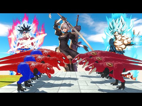 X3 SPIDERMAN  & FLASH T-REX DEATH CLIMB  - Animal Revolt Battle Simulator