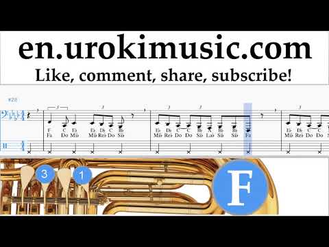 Tuba lessons Ariana Grande - Breathin Sheet Music Tutorial um-ih352