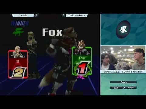 Dandog's Agua - Swablu (Zelda) vs ThePreeminent (Fox) - Pools