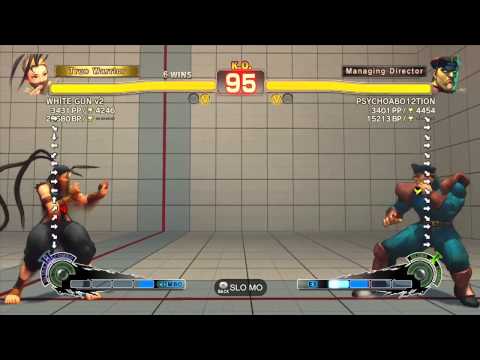 SSF4 AE 2012: PSYCHOABO12TION (Bison) vs WHITE GUN V2 (Ibuki) - endless matches