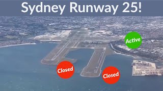 Sydney Runway Closure! Qantas A330 turbulent landing. East / West Runway 25 in heavy wind.