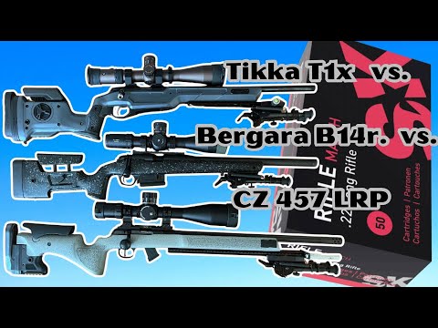 100 Yards - Tikka T1x vs. CZ 457 LRP vs. Bergara B14r  - SK Rifle Match