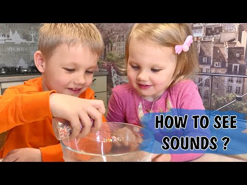 How to see sound Science experiment. How to feel sound experiment.