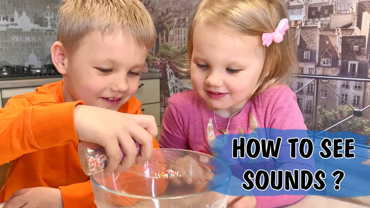 How to see sound Science experiment. How to feel sound experiment.