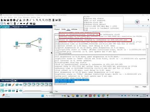 10.3.4-Packet-Tracer---Configure-And-Verify-NTP