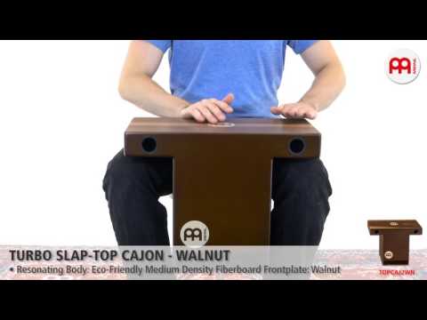 Meinl Percussion TOPCAJ2WN Turbo Walnut Slap-Top Cajon with Internal Snares and Forward Projecting Sound Ports (VIDEO) image 2