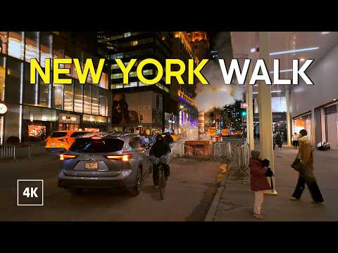IRL New York Night Walk | Midtown Manhattan | Walking Tour 4K