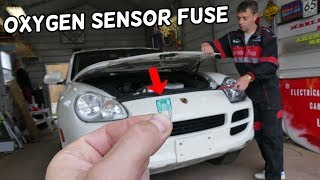 PORSCHE CAYENNE OXYGEN SENSOR FUSE LOCATION REPLACEMENT. UPSTREAM DOWNSTREAM OXYGEN SENSOR FUSE