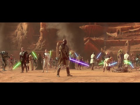Attack of the Clones Yoda arriving to Geonosis but better