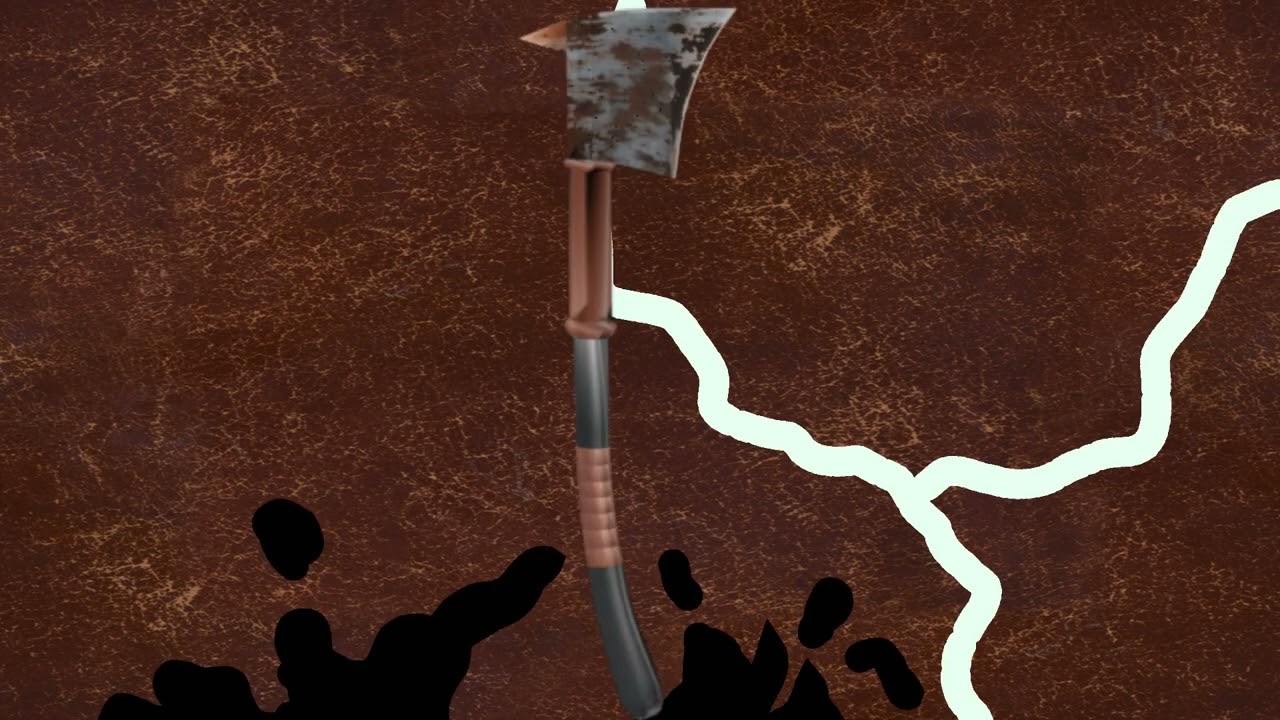 hacha oxidada Modelo 3D