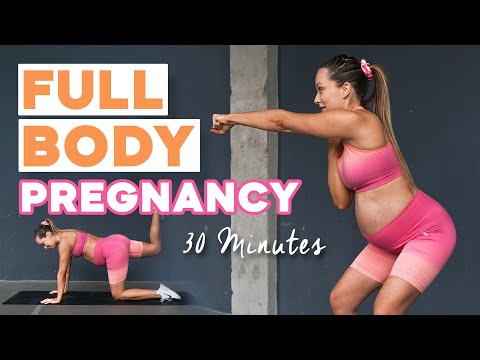 30 MIN Ganzkörper Workout FÜR SCHWANGERE // Workout ohne geräte // Full Body Pregnancy Workout