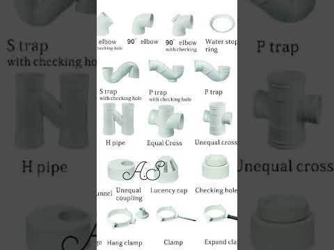PVC Fittings Drain Pipe Fittings Names 💠🚰🧑‍🔧👍   #pvc #drainage #pipefittings #names #plumbing