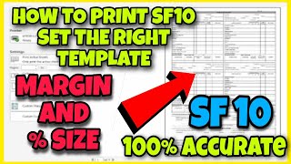 HOW TO PRINT SF10 | SET THE RIGHT TEMPLATE | MARGIN AND % SIZE | 100% ACCURATE | TEACHER JHUNEX