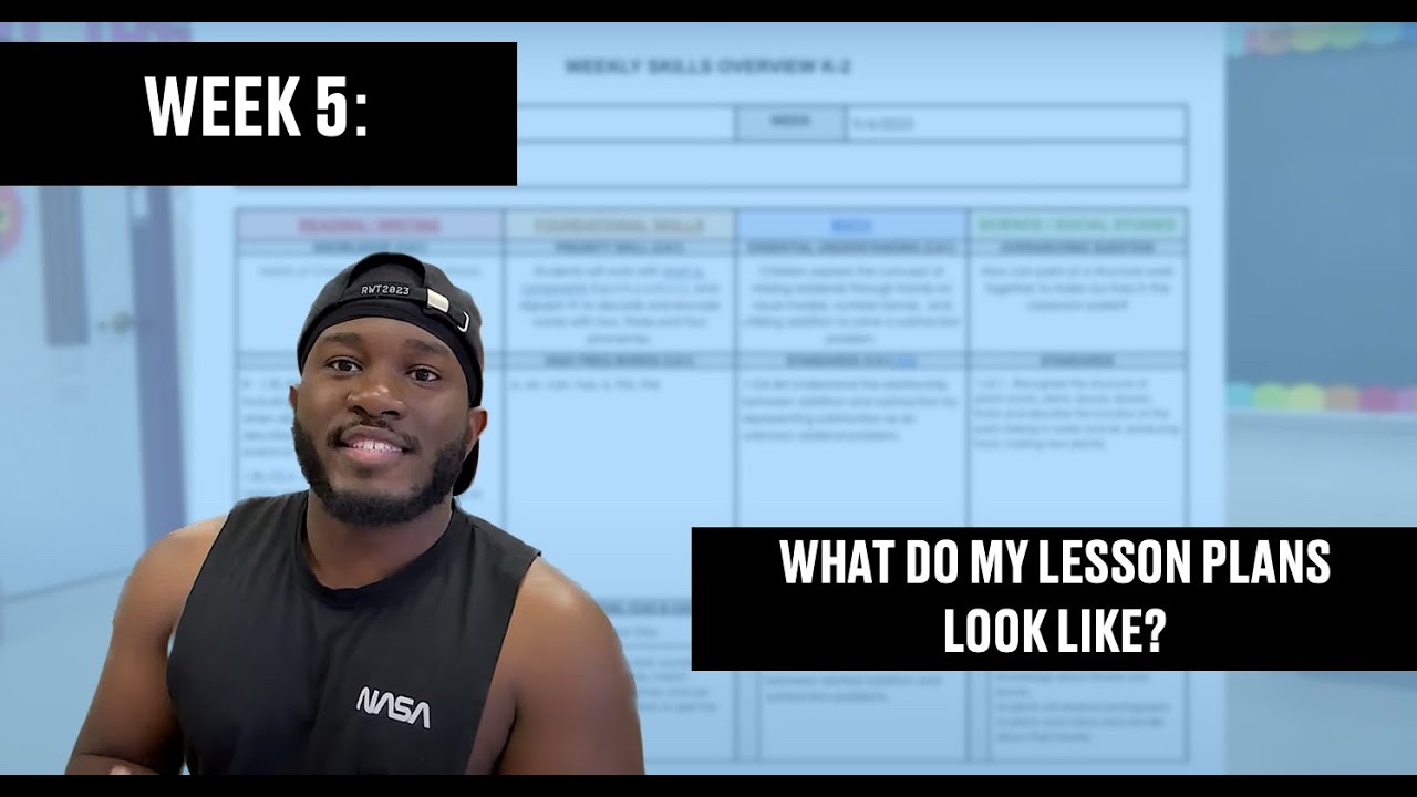 Week 5: What Do My Teacher Plans Look Like?