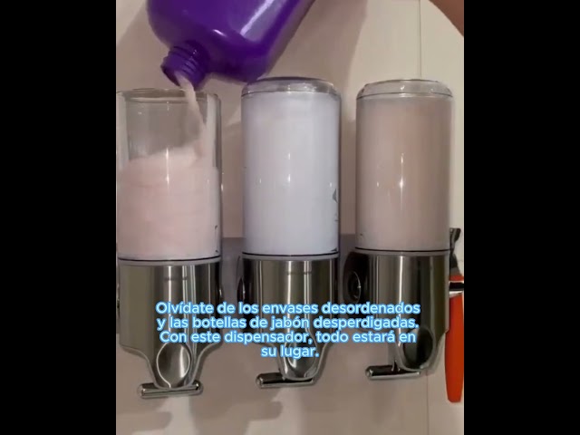 Vídeo relacionado con MEKOTRIN Dispensador Jabón Baño para Montaje en Pared, Dispensador de Jabón Líquido, Dispensador Gel y Champu Ducha para Hotel, Hogar,2x300ml(Blanco)