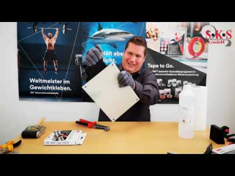 Belastungstest nach der Verklebung pulverbeschichtete Oberflächen 3M VHB Klebeband 3M 5952 Teil 2