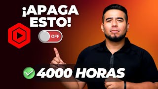 ¿No tienes horas de visualización? ¿No tienes suscriptores? Desactiva esto ahora! Actualización 2025