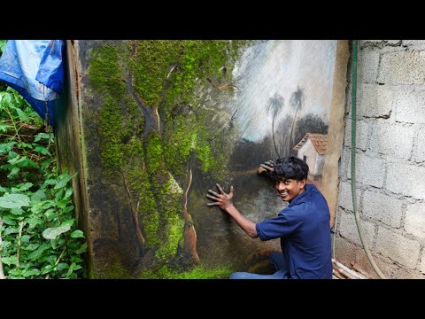 Simple drawing with Moss | ചിത്രത്തിൽ പായൽ കയറിയപ്പോൾ 🤩