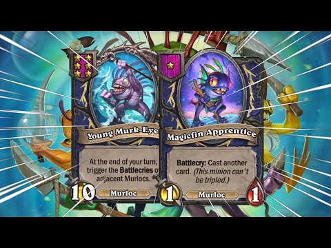 THE MOST INSANE END OF TURN MURLOC SHOWDOWN?! | Hearthstone Battlegrounds