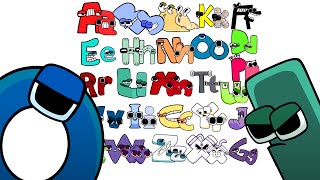 Alphabet Lore Snakes transform Uppercase and Lowercase Letters from Lowercase l and o (A-Z)