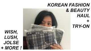 korean fashion + beauty haul from wish, jolse, lush + more ! //