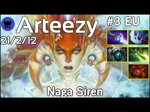 Arteezy plays Naga Siren!!! Dota 2 7.21