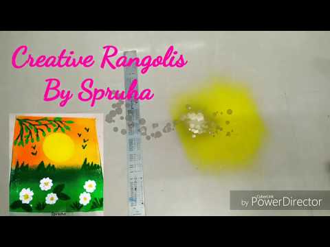 Poster Rangoli by Spruha #Nature  #Scenery #Rangoli