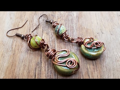 Simple Disk/Bead Earrings - Eps 237