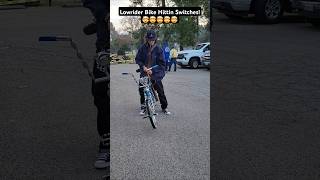 Lowrider Bike Hittin Switches #lowrider #bike #lowriderbike #hittingswitches  #hydraulics #airbags