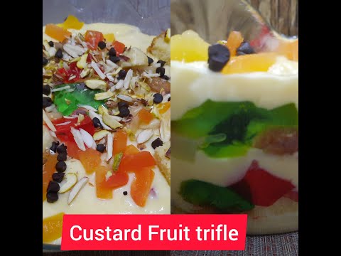 Custard fruite Trifle |How to make fruit trifle in easy method |Fruit Trifle by Meerab vlogs