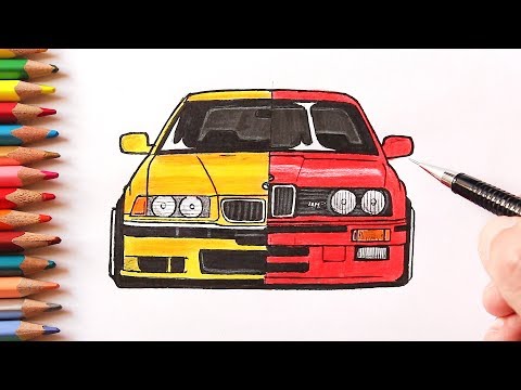 Как нарисовать машину BMW