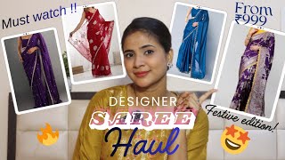 Designer saree for wedding season | designer saree haul #saree #wedding 