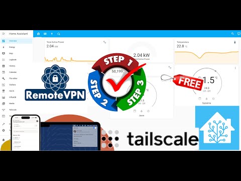 🏠 Home Assistant Remote Access for FREE. The Easiest Way - Tailscale VPN zdalny doste