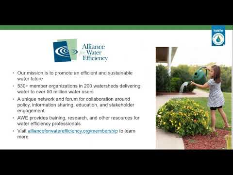 AWE and EPA WaterSense Outdoor Water Webinar Series - When in Drought  Lessons Learned
