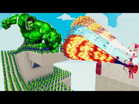 100x HULK + 2x GIANT vs 3x EVERY GOD - Totally Accurate Battle Simulator TABS