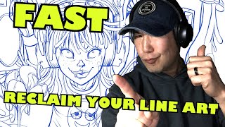 Extract your line art from a flat jpeg in seconds!!