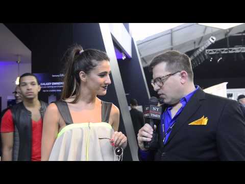 Spanish Designer Beatriz Penalver interviewed at Mercedes Benz NYFW