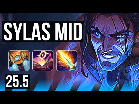 SYLAS vs TRYNDAMERE (MID) | 16/2/11, 7 solo kills, Legendary | NA Challenger | 25.5